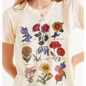 Urban outfitter flower chart tee
